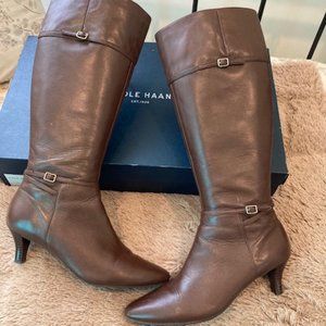 Cole Haan Elinor Dress Boots - Size 9 Chestnut